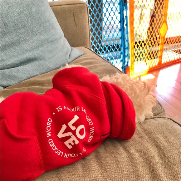 Reddy Love is a 4 legged Word Hoodie xs - Picture 2 of 8